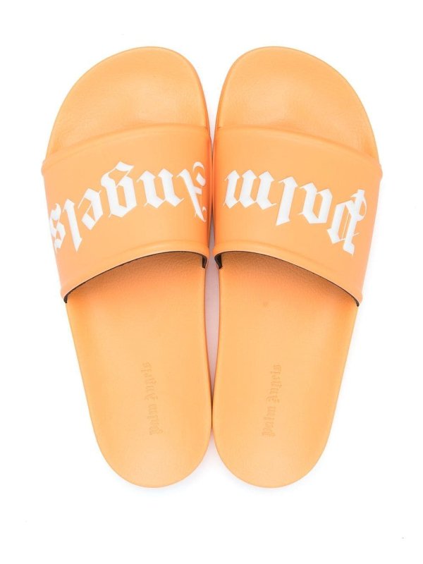 Logo pool slides shop online: Palm Angels