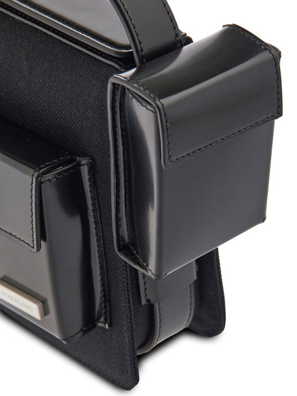 cross body bags shop online Multipocket leather crossbody bag