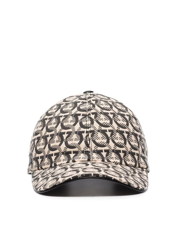 SALVATORE FERRAGAMO: hats & caps - Gancini cotton baseball cap