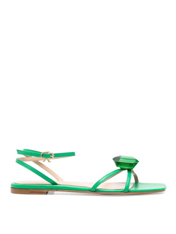 Gianvito Rossi: Sandalen - Sandalen - Grün