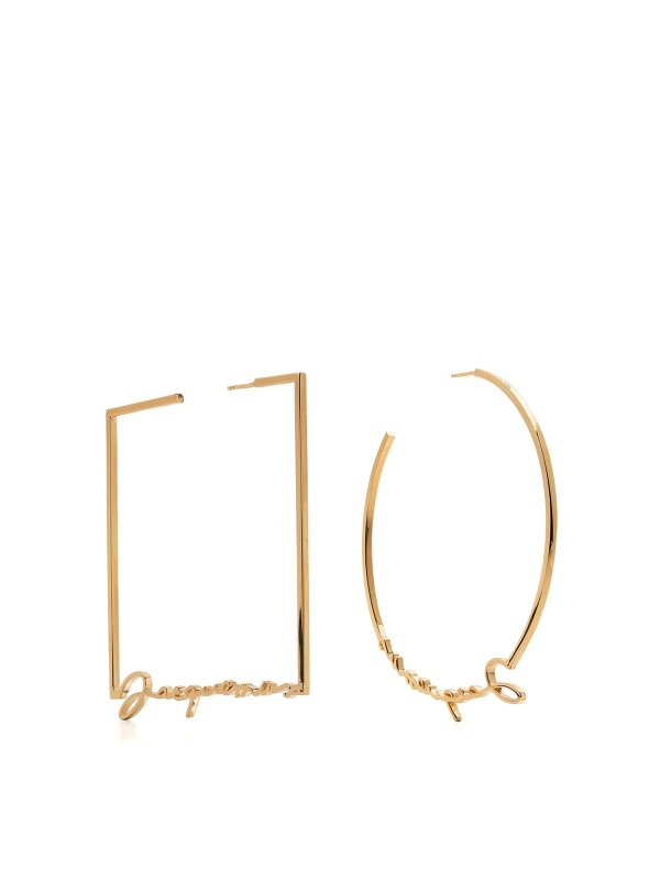 JACQUEMUS: イヤリング - イヤリング - Les Creoles Rond Carre