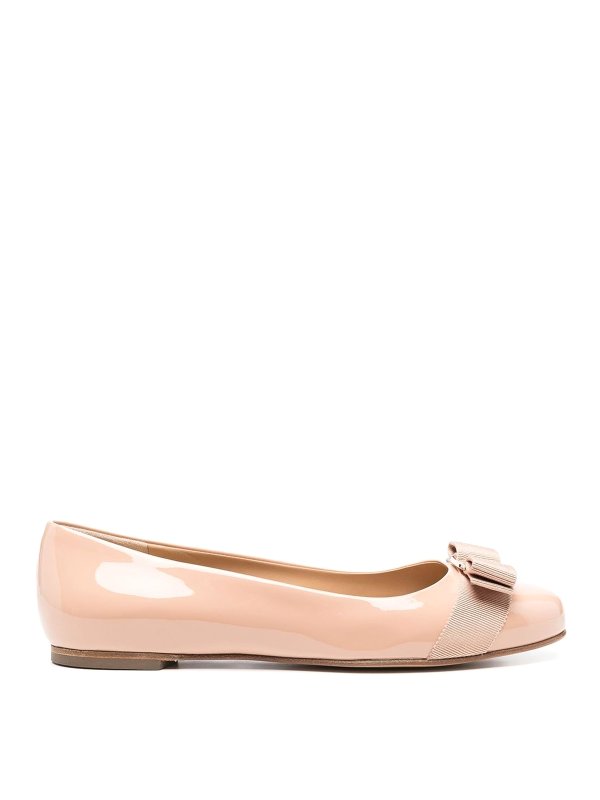 SALVATORE FERRAGAMO: flat shoes - Varina patent leather ballet flats