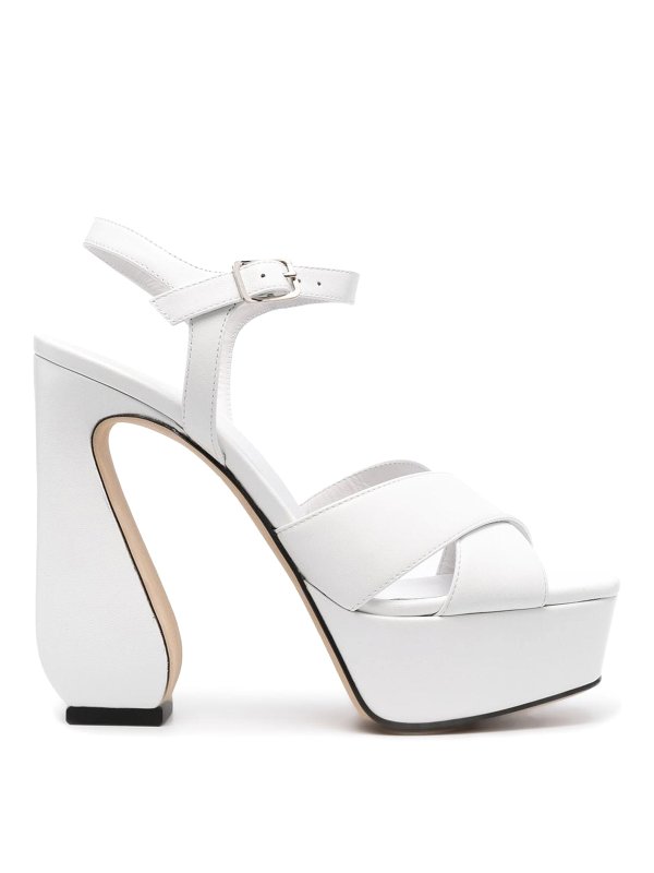 SI ROSSI: sandals - Leather heel sandals