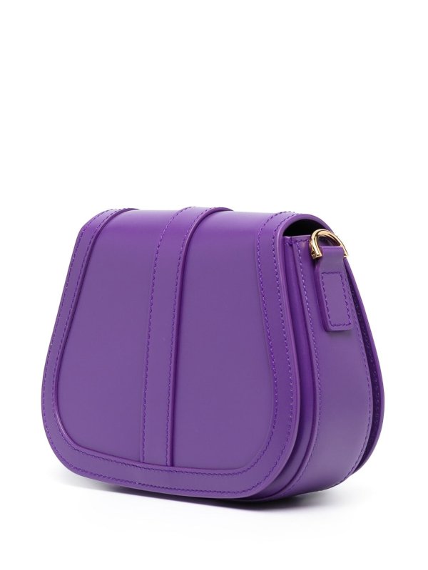 VERSACE: shoulder bags online - Logo leather shoulder bag