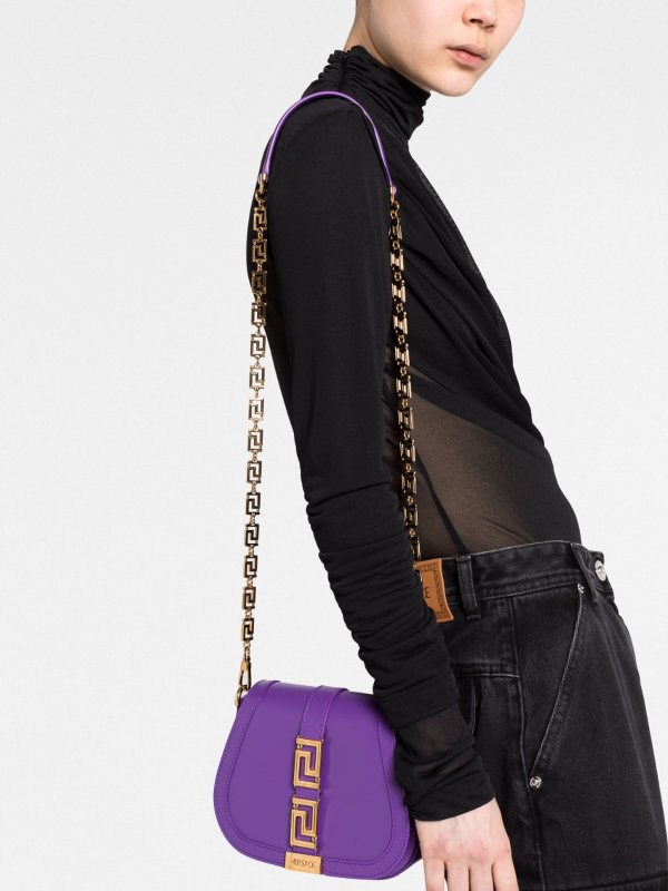 iKRIX VERSACE: Logo leather shoulder bag