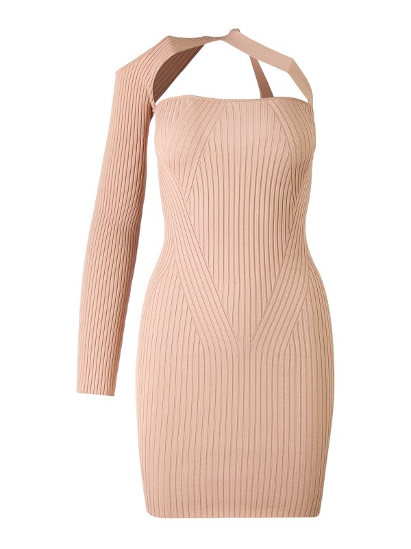 ANDREĀDAMO: Strickpullover mit Rundhalsausschnitt - Rundhalspullover - Rosa