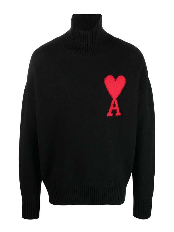 AMI PARIS: Sudaderas y suéteres - Sudadera - Negro