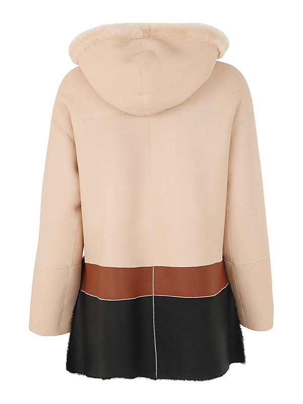 膝丈コート - ブラウン shop online: Blancha