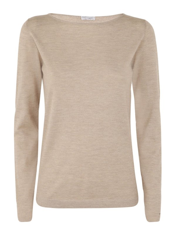BRUNELLO CUCINELLI: ロングコート - ロングコート - ブラウン