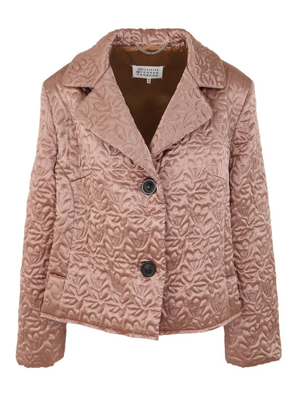 Maison Margiela: カジュアルジャケット - 膝丈コート - ピンク