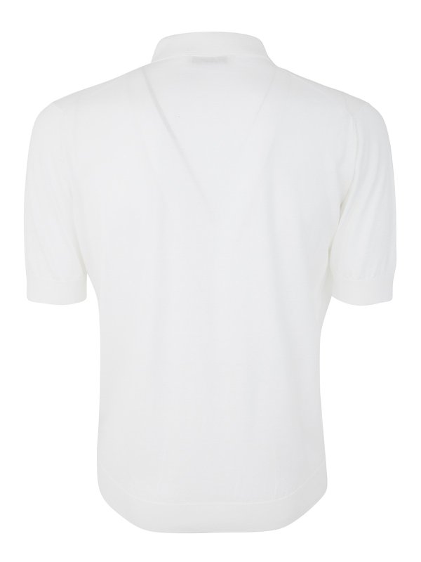 FILIPPO DE LAURENTIIS: Poloshirts online - Kurzer Mantel - Weiß
