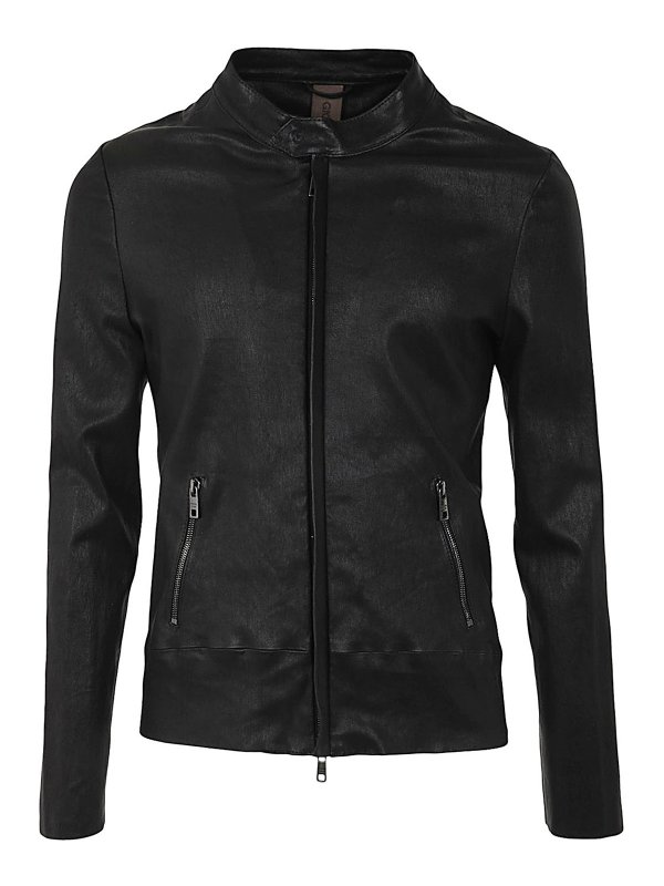 GIORGIO BRATO: Lederjacken - Lederjacke - Schwarz