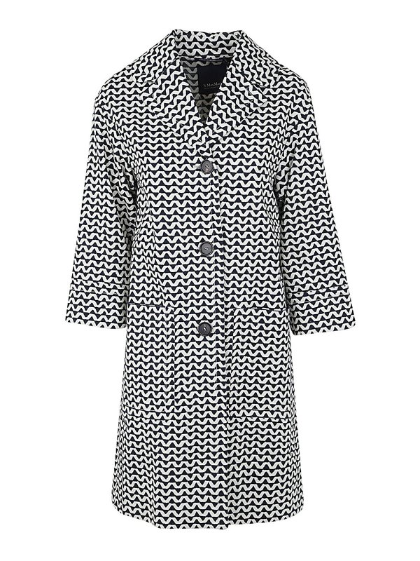 Max Mara: Knielange Mäntel - Knielanger Mantel - Blau