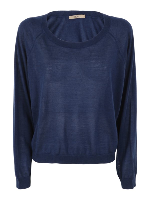 NUUR: maglia collo rotondo - Pullover girocollo ampio e squadrato