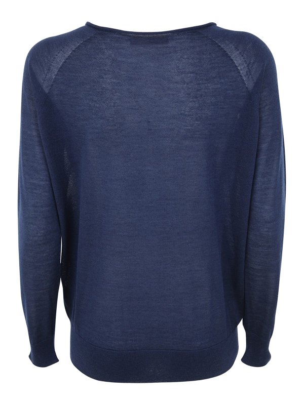 NUUR: Suéteres con cuello pico online - Suéter Cuello Redondo - Azul