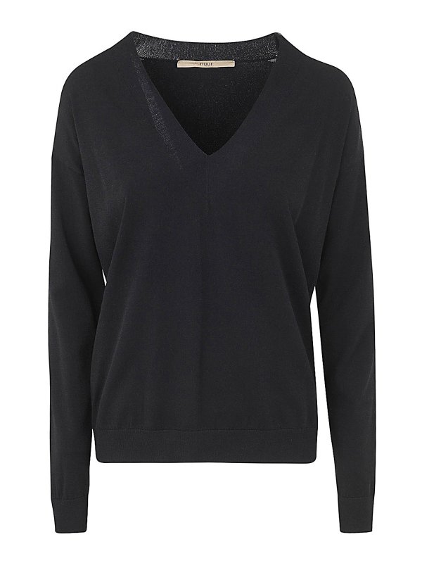 NUUR: maglia collo rotondo - Pullover con scollo a V