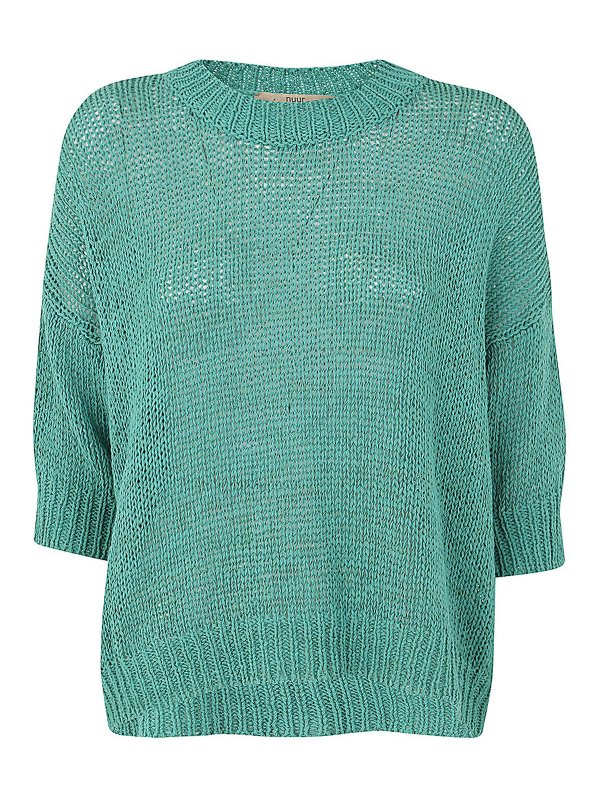 NUUR: maglia collo rotondo - Pullover squadrato a maniche corte