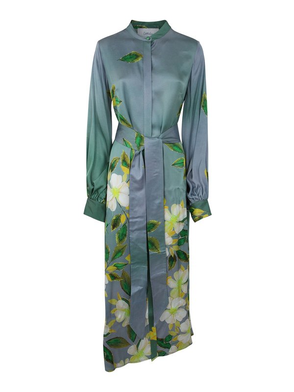 813 OTTOTREDICI: knee length dresses - Glicine volouminous sleeve dress