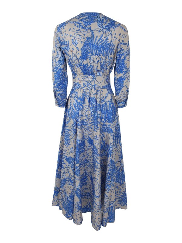 813 OTTOTREDICI: knee length dresses online - Petunia printed dress with back detail