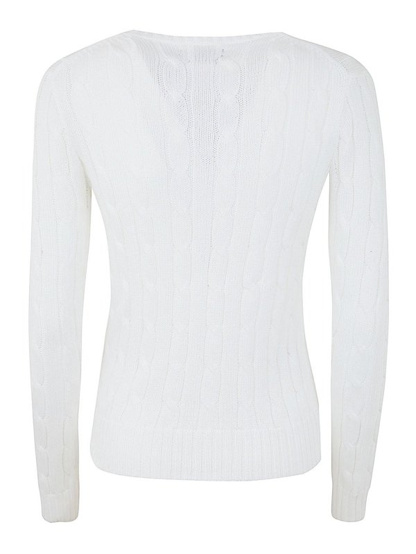 POLO RALPH LAUREN: Pull col rond online - Manteau Long - Blanc