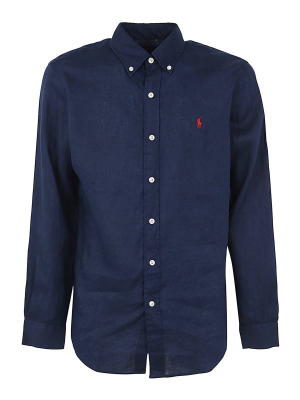 POLO RALPH LAUREN: Camisas - Abrigo Largo - Azul