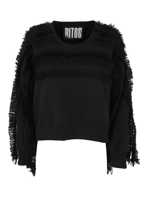 RITOS: スウェット＆セーター - スウェットシャツ/セーター - 黒