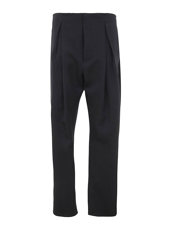 パンツ SAPIO SS23 WOOL TROUSERS LOOSE FIT (N88.GABARDINE BLACK) Sapio Wool trousers loose fit - Black - Women