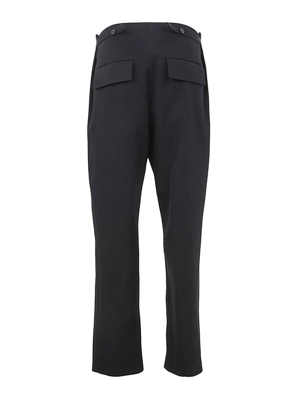 パンツ SAPIO SS23 WOOL TROUSERS LOOSE FIT (N88.GABARDINE BLACK) Sapio Wool trousers loose fit - Black - Women
