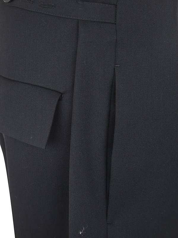 Sapio Wool trousers loose fit - Black - Women