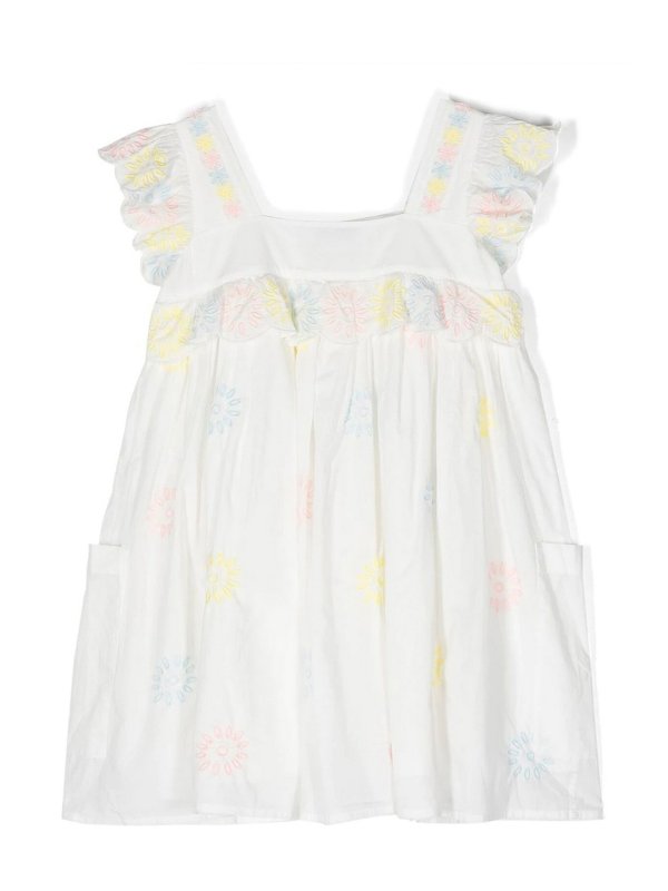 Stella McCartney Kids: Knielange Kleider online - Knielanges Kleid - Weiß