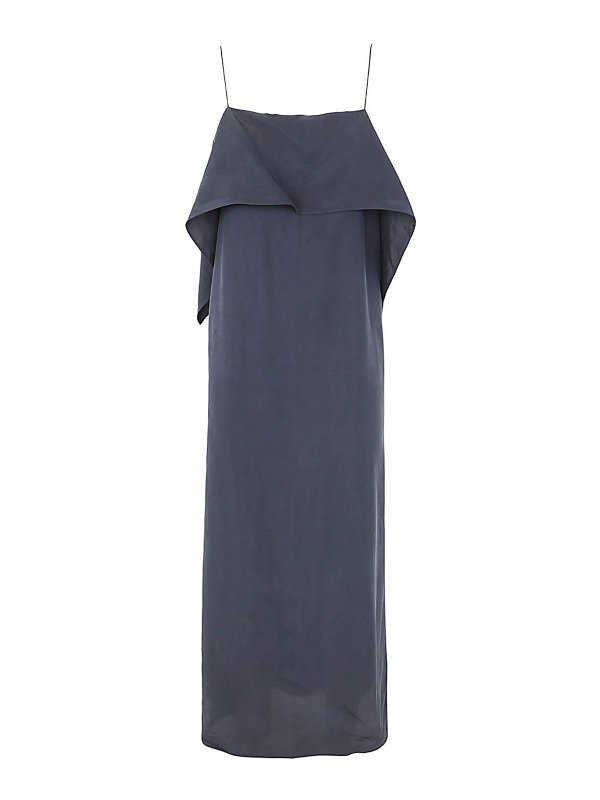 TOTEME: abiti al ginocchio - Abito sottoveste in seta drappeggiata