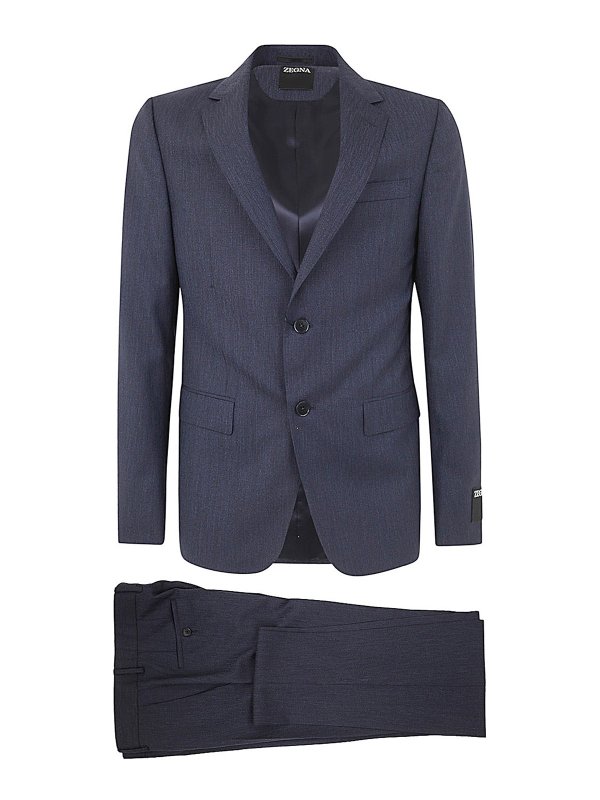 Z ZEGNA: Vestidos de gala - Traje - Azul