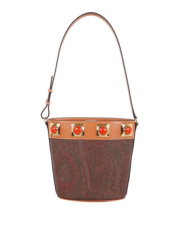 ETRO: shopper - Borsa Paisley con borchie