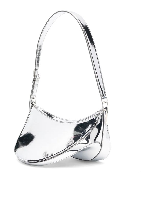 MUGLER: borse a spalla online - Borsa argentata