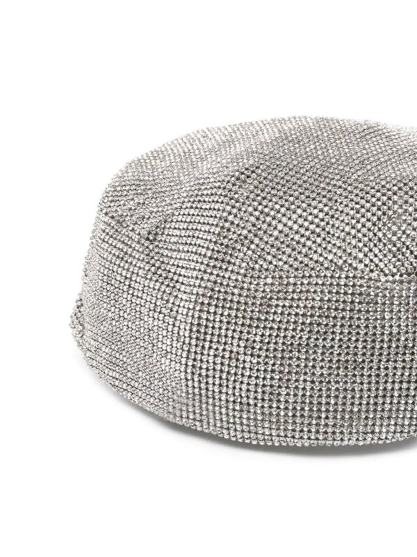 KARA: beanies online - Crystal mesh flat cap