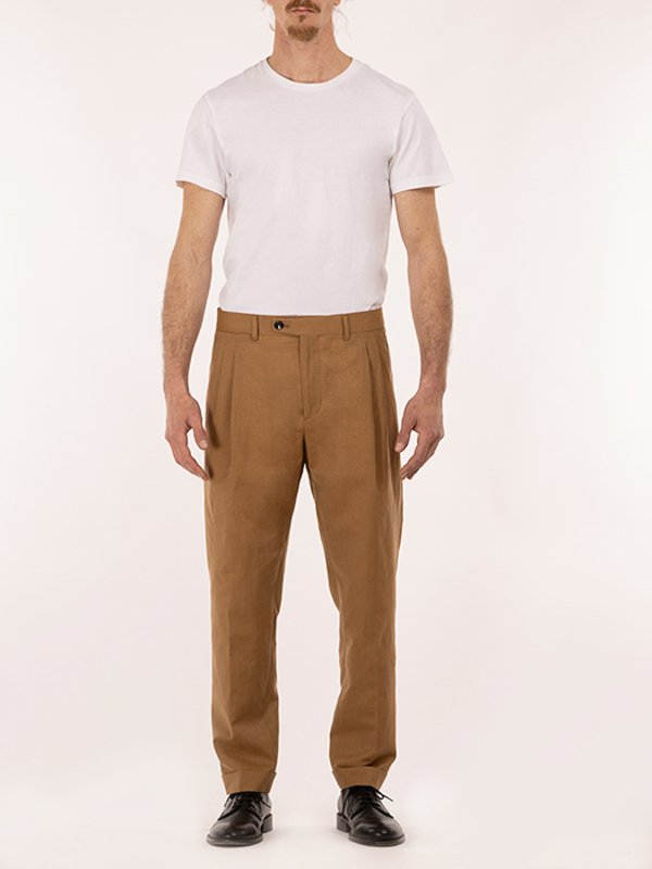 BEABLE: casual trousers online - Trousers with pleats