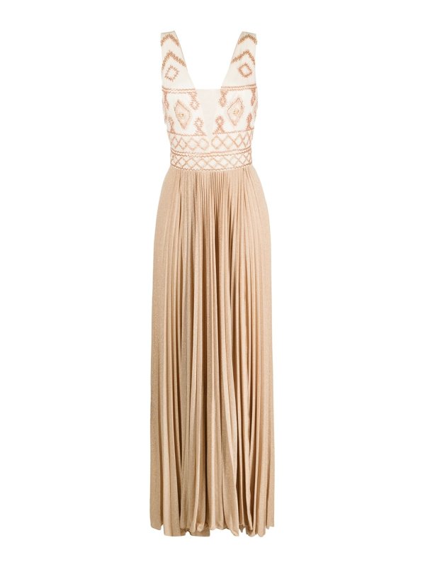 ELISABETTA FRANCHI: Robes - Robe - Beige
