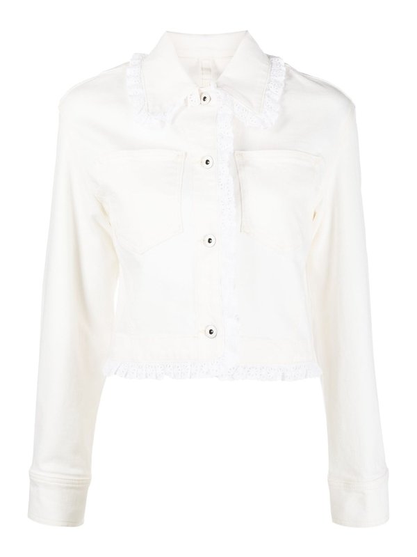 KENZO: blazers - Cropped denim jacket