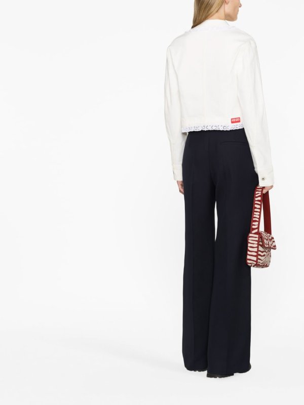 KENZO: blazers online - Cropped denim jacket