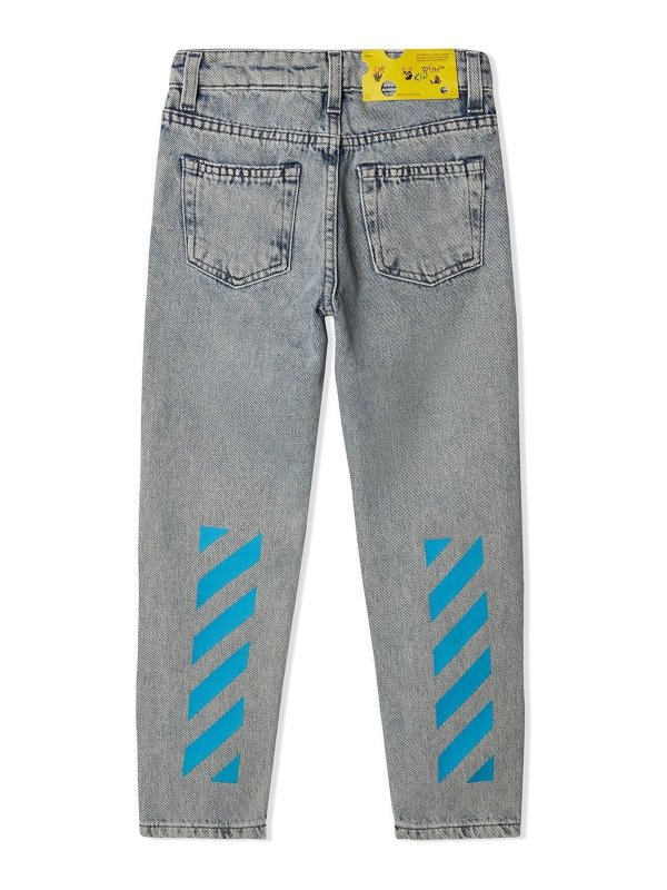 OFF-WHITE: Jeans Rectos online - Vaqueros Rectos - Azul