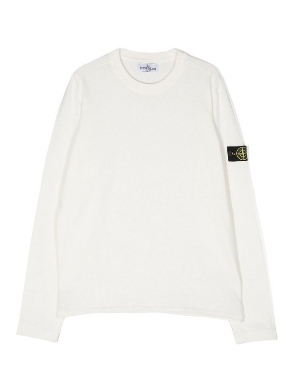 STONE ISLAND: crew necks - Logo-patch jumper