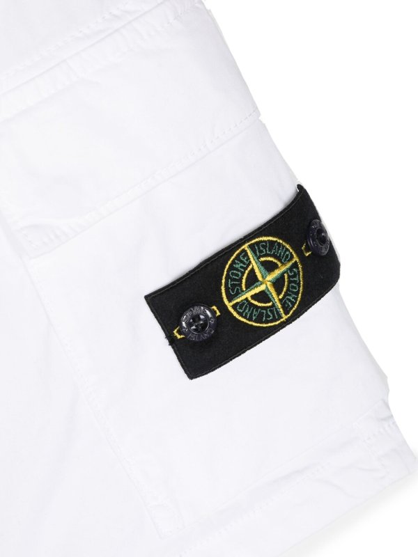 iKRIX STONE ISLAND: pantaloni shorts - Shorts cargo con patch logo