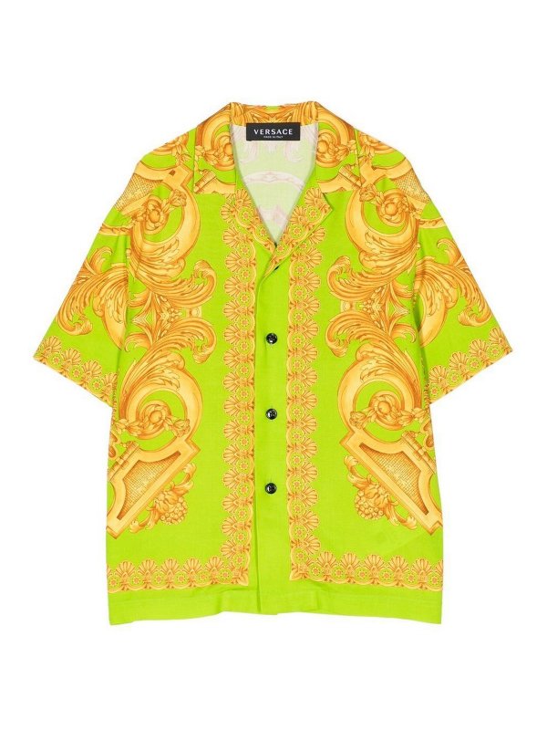 VERSACE: camicie - Camicia con stampa barocca