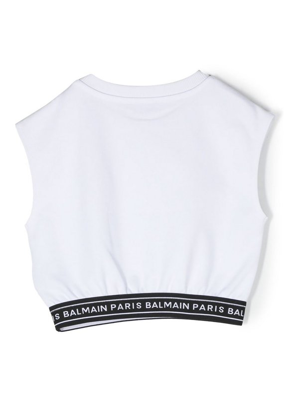 Balmain: Tops & Tank tops online - Logo-print top