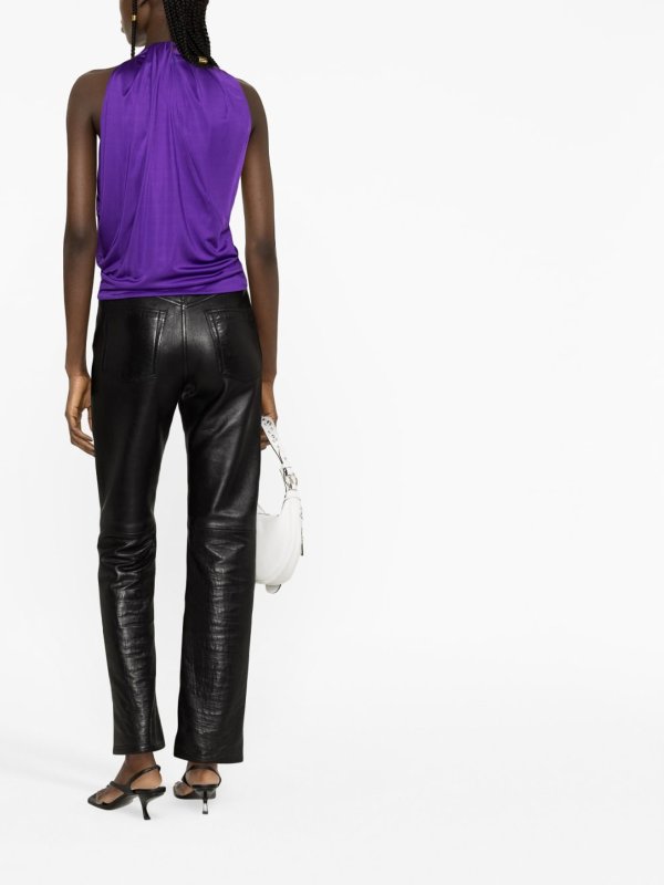 VERSACE: Tops & Tank tops online - Halterneck draped top