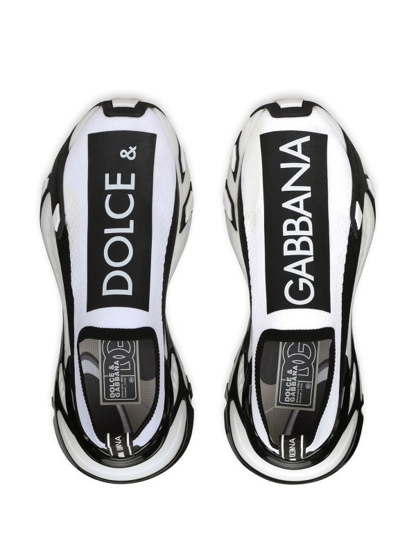 Logo-print panelled sneakers shop online: DOLCE & GABBANA