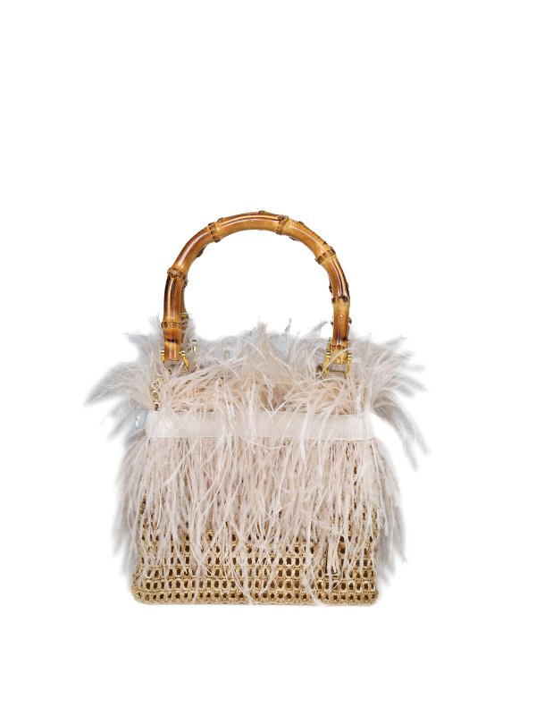 LA MILANESA: トートバッグ - トートバッグ - ライトベージュ