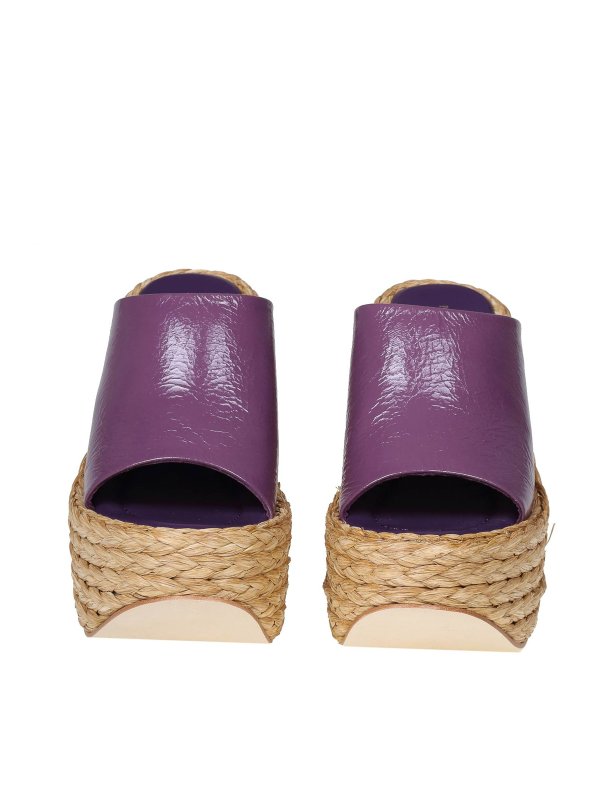 Paloma Barcelò: sandals online - Paloma barcelo adalv sandal in purple leather
