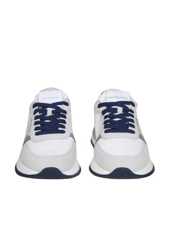 PHILIPPE MODEL: trainers online - Philippe model tropez in white and blue suede
