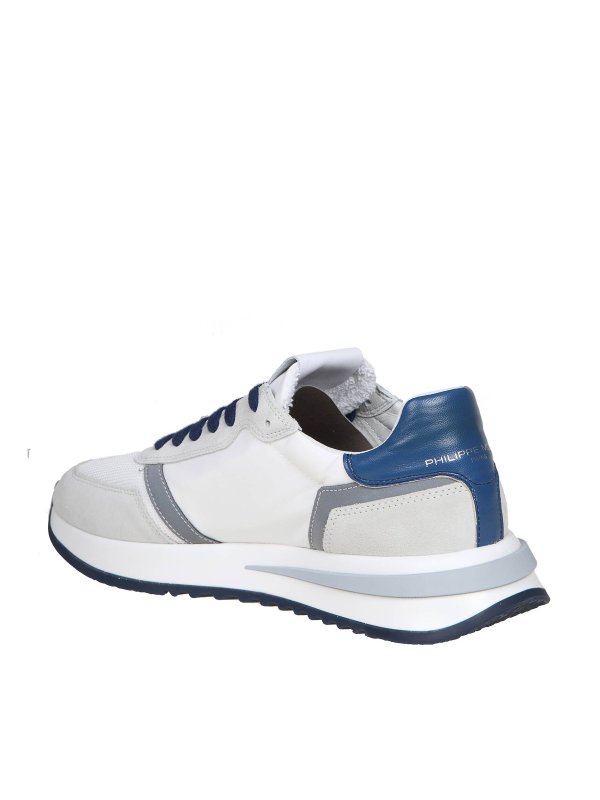 The Best Shops PHILIPPE MODEL: trainers - Philippe model tropez in white and blue suede